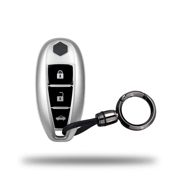 Multicolor_Tpu_Key_Cover_And_Round_Keychain_Compatible_For_Maruti_Suzuki_Baleno,_Vitara_Breeza,_S_Cross,_Ciaz,_Swift,_Ignis,_3_Button_Smart_Key_Cover