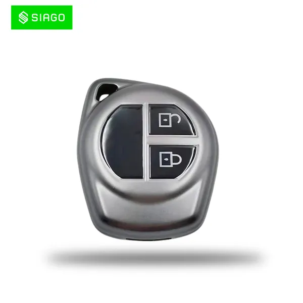 Grey_Tpu_Key_Cover_And_Metal_Keychain_Compatible_For_Maruti_Suzuki_S-Presso,Swift,Sx4,Dzire,Ignis,Alto,Vitara_Brezza,Celerio,Ertiga,Ciaz,Scross,Baleno,Ritz_2_Button_Smart_Key