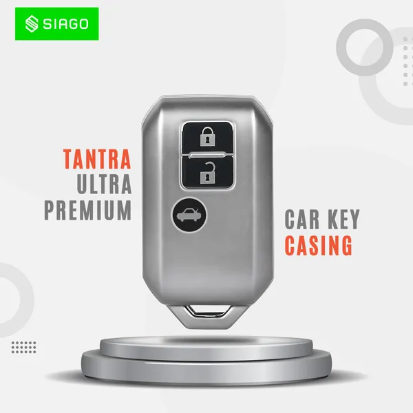 Grey_Tpu_Key_Cover_And_Metal_Keychain_Compatible_For_Suzuki,_Baleno,_Xl6,_Swift,_Ertiga,_3_Button_Smart_Key_Cover