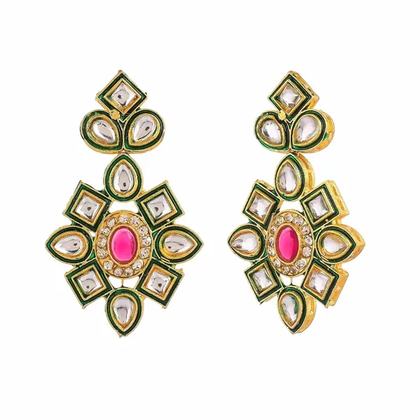 Yellow_Crystal_Shine_Beads_Ethnic_Kundan_Polki_Necklace_With_Earring_Set_For_Women_|_Gemstone_Jewellery_Set_For_Women_And_Girls
