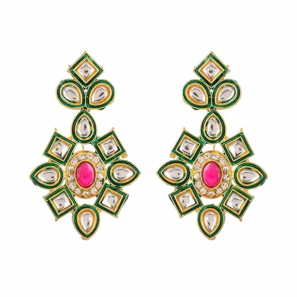 Red_Crystal_Shine_Beads_Ethnic_Kundan_Polki_Necklace_With_Earring_Set_For_Women_|_Gemstone_Jewellery_Set_For_Women_And_Girls