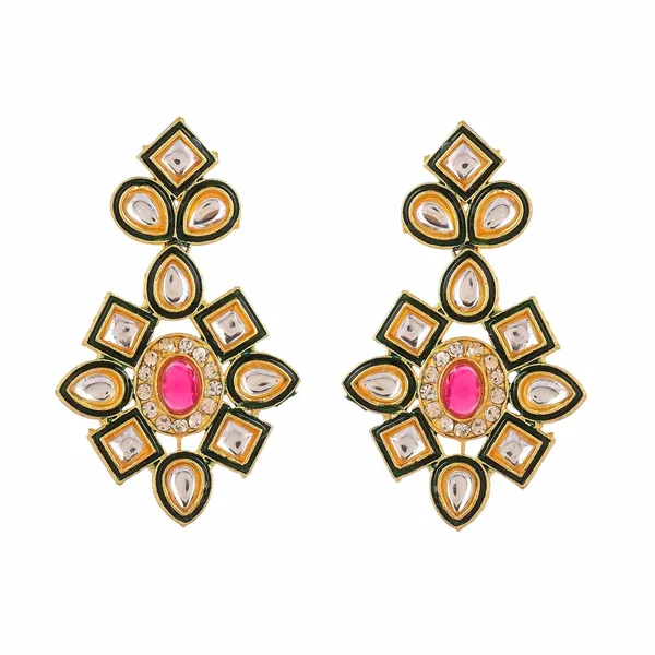 Green_Kundan_Necklace_With_Earring_Set_For_Women_|_Shine_Beads_Polki_Necklace_&_Earring_Set