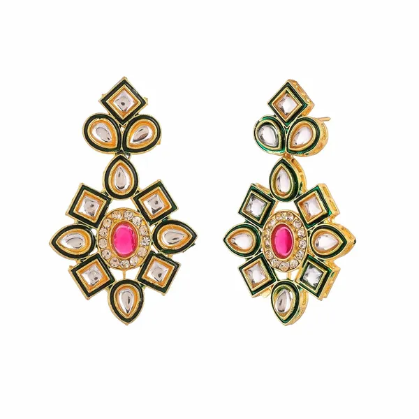 Green_Kundan_Necklace_With_Earring_Set_For_Women_|_Shine_Beads_Polki_Necklace_&_Earring_Set