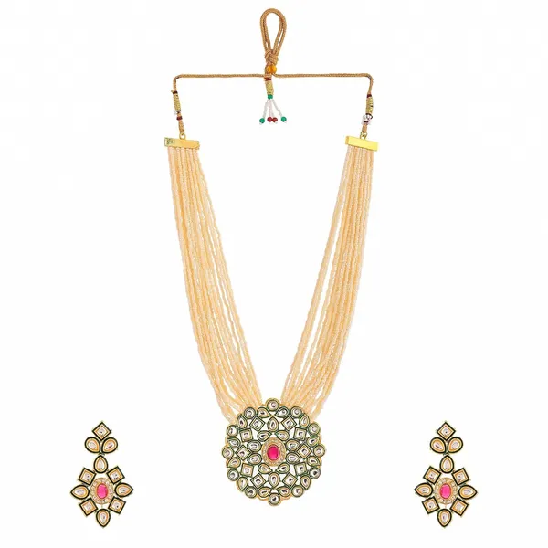 Green_Kundan_Necklace_With_Earring_Set_For_Women_|_Shine_Beads_Polki_Necklace_&_Earring_Set