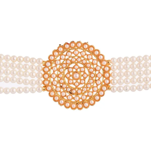Pearl_Adorable_Gold_Plated_Pearl_Choker_Necklace_Set_For_Women_-_Shine_Beads_Chick_Set_With_Earrings,_Brass_Jewelry_Set_With_Ball_Clasp_-_Ideal_Chandrani_Pearls_Jewellery_Set_For_Women_And_Girls