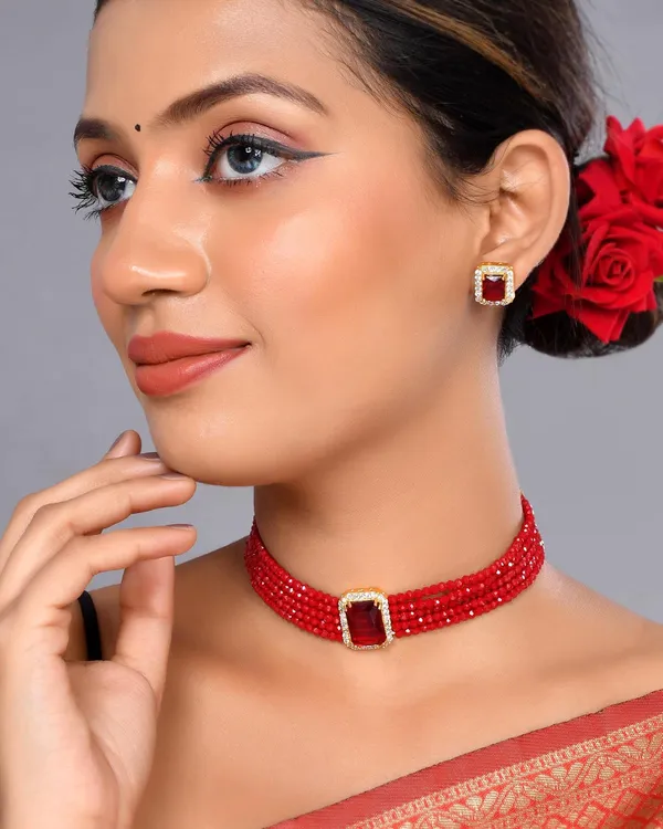 Ruby_Shine_Beads_Ethnic_Neck_Chick_Set_With_Earring_|_Gemstone_Jewellery_Set_For_Women_And_Girls