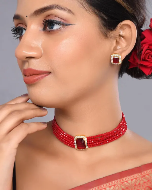 Ruby_Shine_Beads_Ethnic_Neck_Chick_Set_With_Earring_|_Gemstone_Jewellery_Set_For_Women_And_Girls