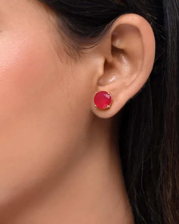 Red_Shine_Beads_Ethnic_Earrings_For_Women_|_Gemstone_Jewelry_Set_For_Women_And_Girls
