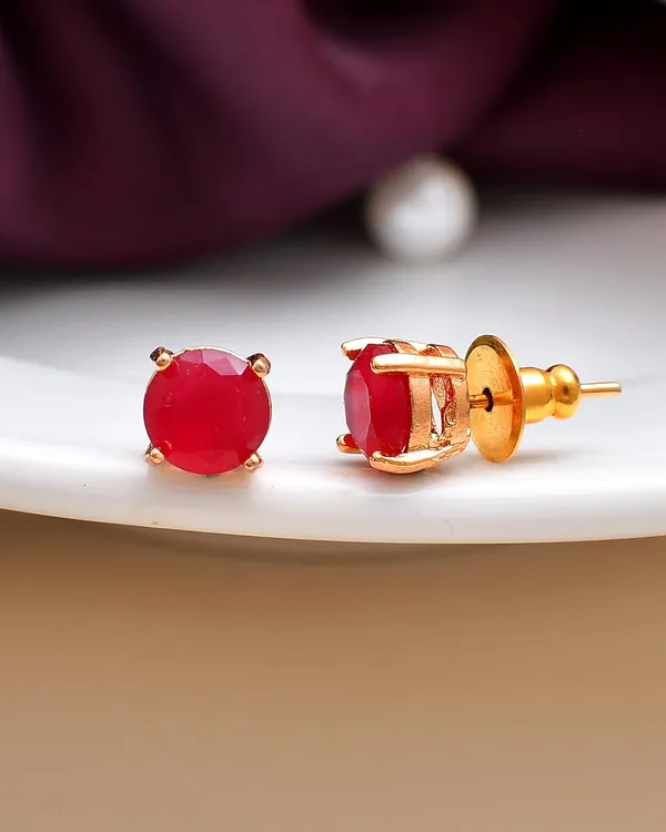 Red_Shine_Beads_Ethnic_Earrings_For_Women_|_Gemstone_Jewelry_Set_For_Women_And_Girls