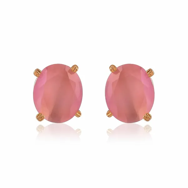 Gold_Plated_Sapphire_Circle_Stud_Earrings_For_Women_&_Girls_|_Lightweight_Fashion_Jewellery