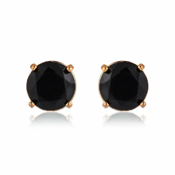 Gold_Plated_Sapphire_Round_Stud_Earrings_For_Women_&_Girls_|_Lightweight_Fashion_Jewelry