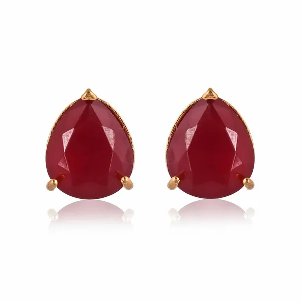 Gold_Plated_Oval_Shape_Stud_Earrings_For_Women_&_Girls_|_Lightweight_Fashion_Jewelry