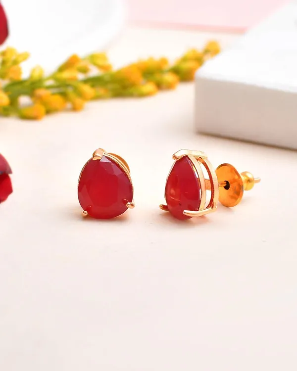 Gold_Plated_Oval_Shape_Stud_Earrings_For_Women_&_Girls_|_Lightweight_Fashion_Jewelry