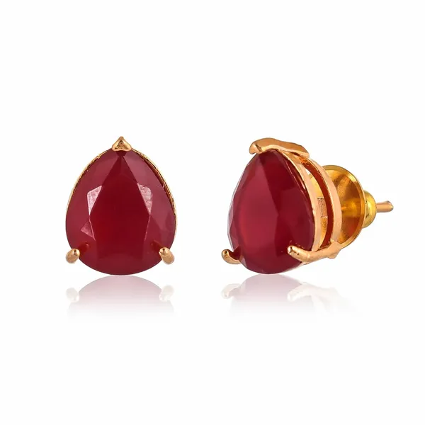 Gold_Plated_Oval_Shape_Stud_Earrings_For_Women_&_Girls_|_Lightweight_Fashion_Jewelry