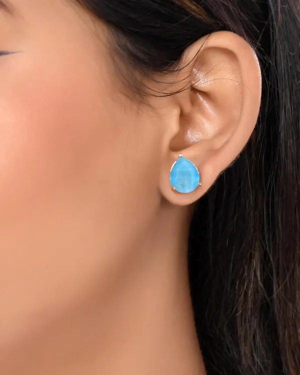 Gold_Plated_Oval_Shape_Stud_Earrings_For_Women_&_Girls_|_Lightweight_Fashion_Jewelry