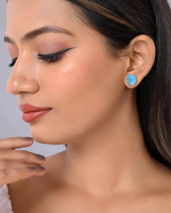 Gold_Plated_Oval_Shape_Stud_Earrings_For_Women_&_Girls_|_Lightweight_Fashion_Jewelry
