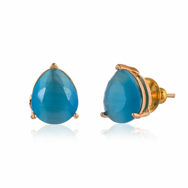 Gold_Plated_Oval_Shape_Stud_Earrings_For_Women_&_Girls_|_Lightweight_Fashion_Jewelry