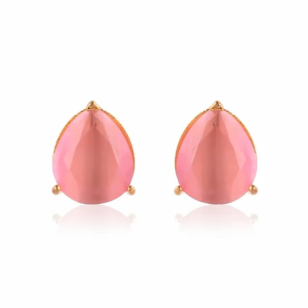 Gold_Plated_Oval_Shape_Stud_Earrings_For_Women_&_Girls_|_Lightweight_Fashion_Jewelry