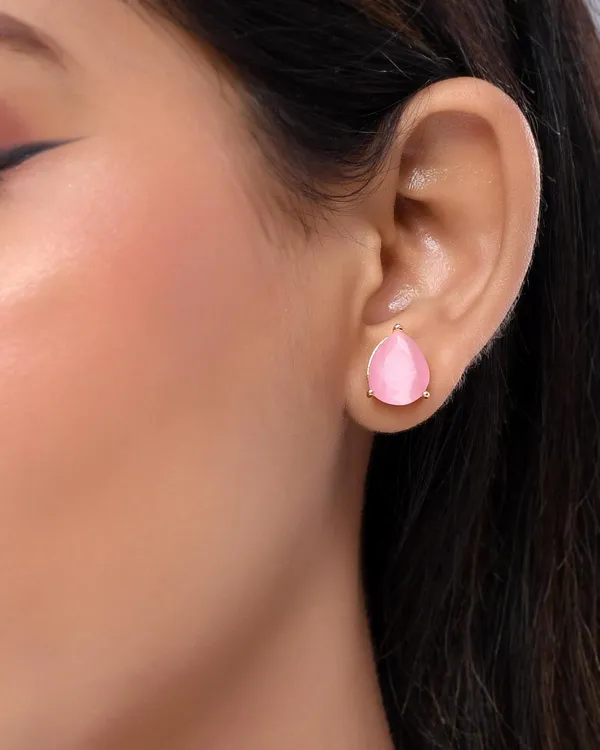 Gold_Plated_Oval_Shape_Stud_Earrings_For_Women_&_Girls_|_Lightweight_Fashion_Jewelry