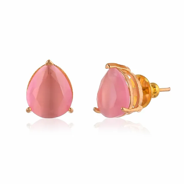 Gold_Plated_Oval_Shape_Stud_Earrings_For_Women_&_Girls_|_Lightweight_Fashion_Jewelry