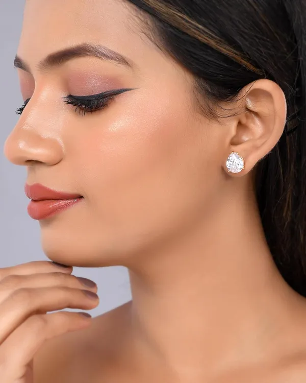 Gold_Plated_Oval_Shape_Stud_Earrings_For_Women_&_Girls_|_Lightweight_Fashion_Jewelry