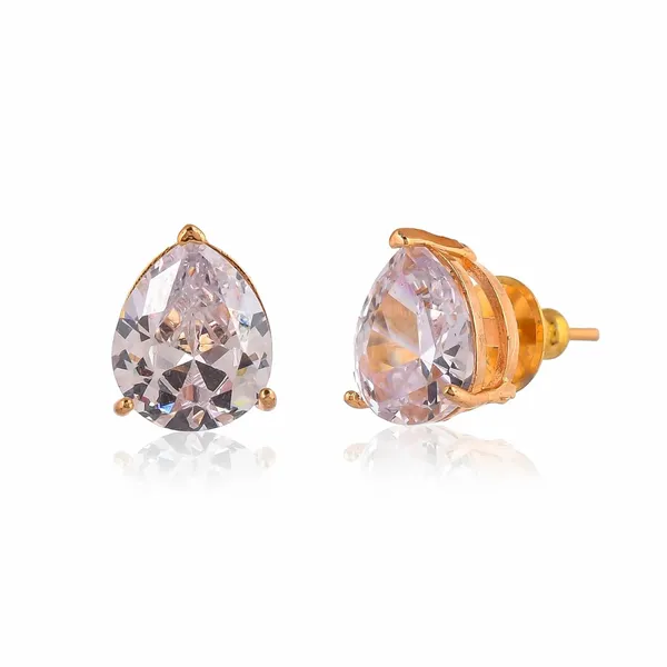 Gold_Plated_Oval_Shape_Stud_Earrings_For_Women_&_Girls_|_Lightweight_Fashion_Jewelry