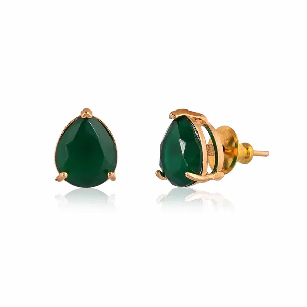 Gold_Plated_Oval_Shape_Stud_Earrings_For_Women_&_Girls_|_Lightweight_Fashion_Jewelry