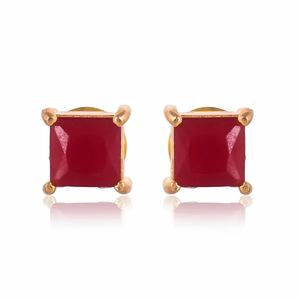 Gold_Plated_Square_Stud_Earrings_For_Women_&_Girls_|_Lightweight_Fashion_Jewelry