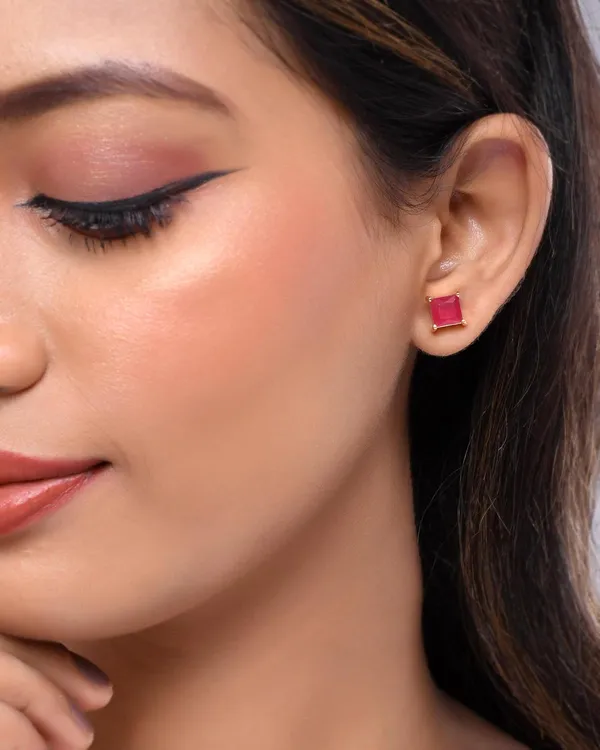Gold_Plated_Square_Stud_Earrings_For_Women_&_Girls_|_Lightweight_Fashion_Jewelry