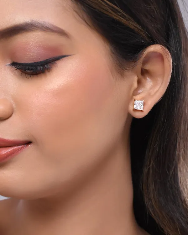 Gold_Plated_Square_Stud_Earrings_For_Women_&_Girls_|_Lightweight_Fashion_Jewelry