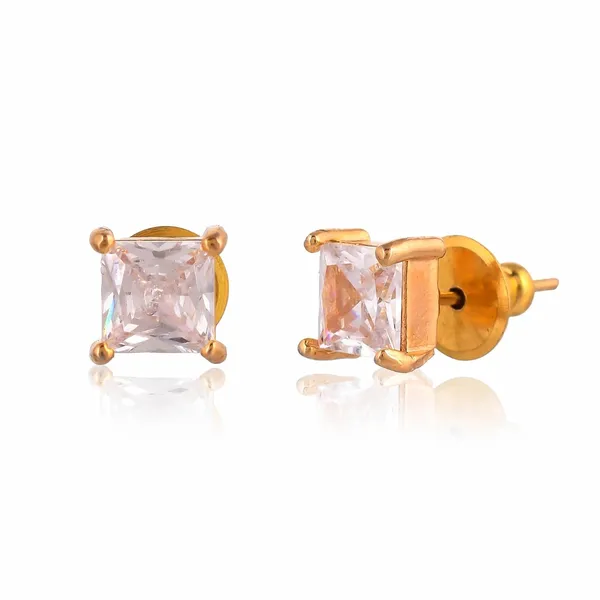 Gold_Plated_Square_Stud_Earrings_For_Women_&_Girls_|_Lightweight_Fashion_Jewelry