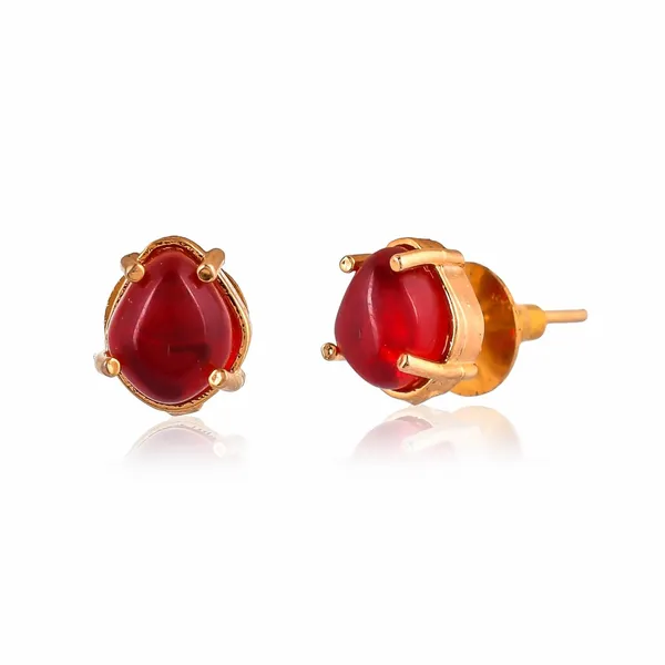 Gold_Plated_Sapphire_Oval_Stud_Earrings_For_Women_&_Girls_|_Lightweight_Fashion_Jewellery