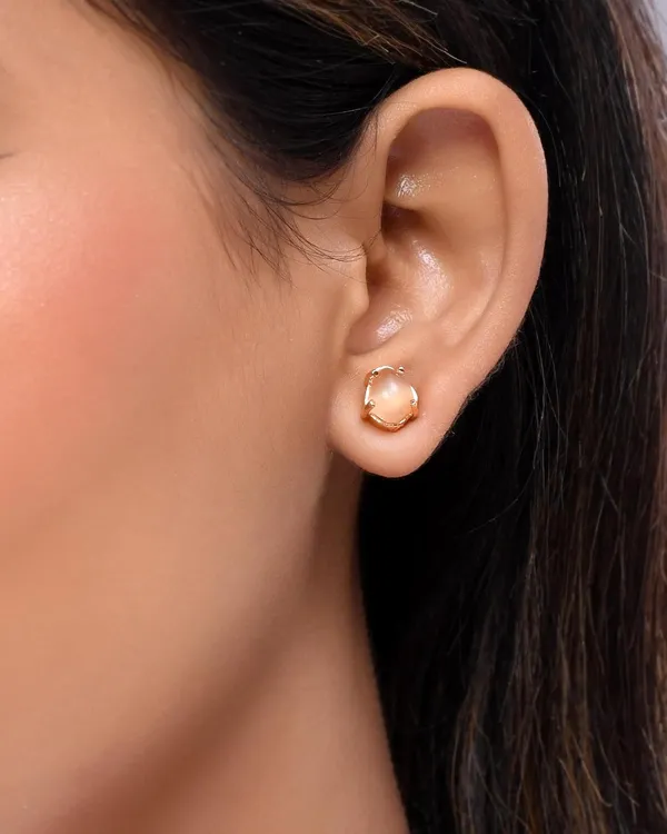 Gold_Plated_Sapphire_Oval_Stud_Earrings_For_Women_&_Girls_|_Lightweight__Jewellery