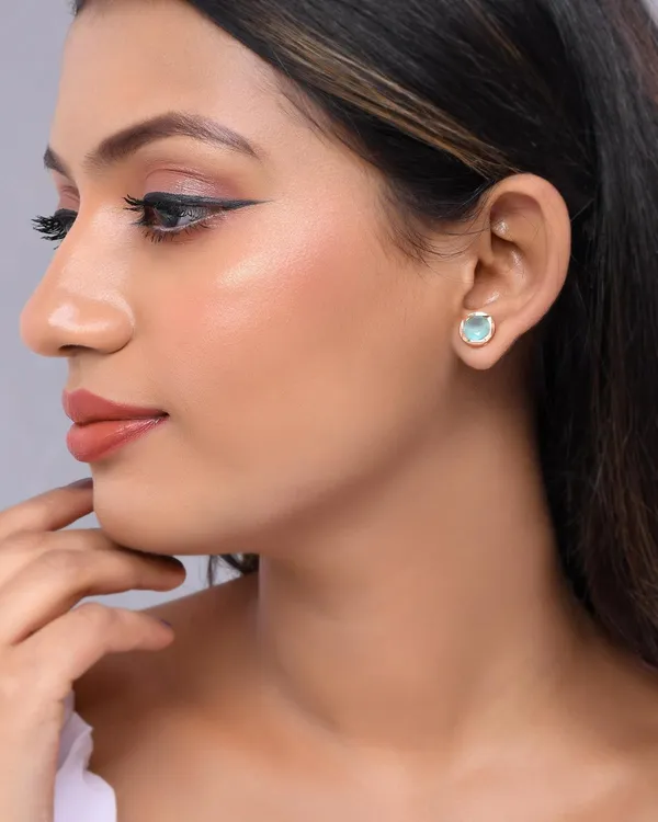 Gold_Plated_Round_Stud_Earrings_For_Women_&_Girls_|_Lightweight_Fashion_Jewelry