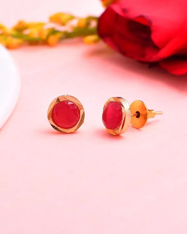 Gold_Plated_Round_Stud_Earrings_For_Women_&_Girls_|_Lightweight_Fashion_Jewelry