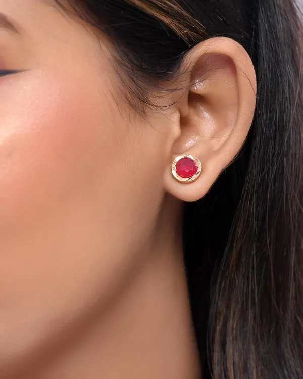 Gold_Plated_Round_Stud_Earrings_For_Women_&_Girls_|_Lightweight_Fashion_Jewelry