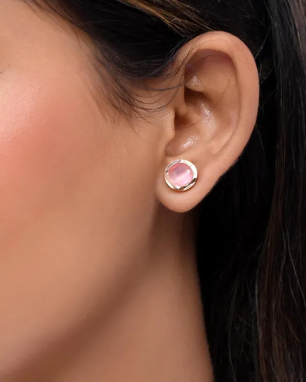 Gold_Plated_Round_Stud_Earrings_For_Women_&_Girls_|_Lightweight_Fashion_Jewelry