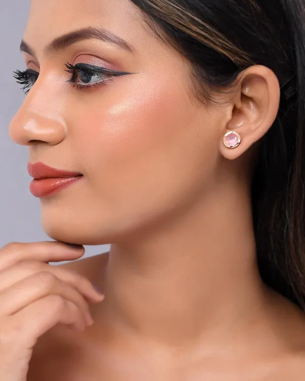 Gold_Plated_Round_Stud_Earrings_For_Women_&_Girls_|_Lightweight_Fashion_Jewelry