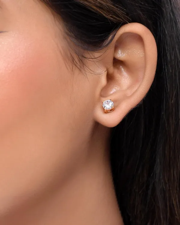 Gold_Plated_Sapphire_Circle_Stud_Earrings_For_Women_&_Girl_|_Light_Weight_Fashion_Jewellery