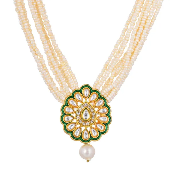 Golden_Ethnic_Necklace_With_Earring_Set_For_Women_|_Ethnic_Shine_Beads_Polki_Necklace_With_Earring_Set