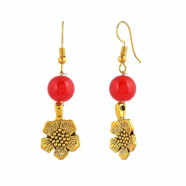 Gold_Shine_Beads_Ethnic_Gold_Flower_Necklace_With_Earring_Set_For_Women_|_Gemstone_Jewellery_Set_For_Women_And_Girls