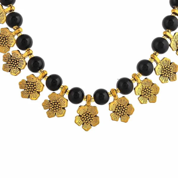 Gold_Shine_Beads_Ethnic_Gold_Flower_Necklace_With_Earring_Set_For_Women_|_Gemstone_Jewellery_Set_For_Women_And_Girls