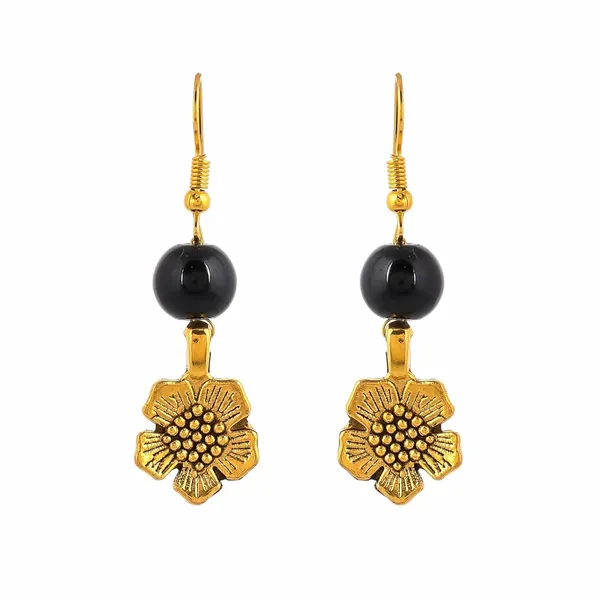 Gold_Shine_Beads_Ethnic_Gold_Flower_Necklace_With_Earring_Set_For_Women_|_Gemstone_Jewellery_Set_For_Women_And_Girls