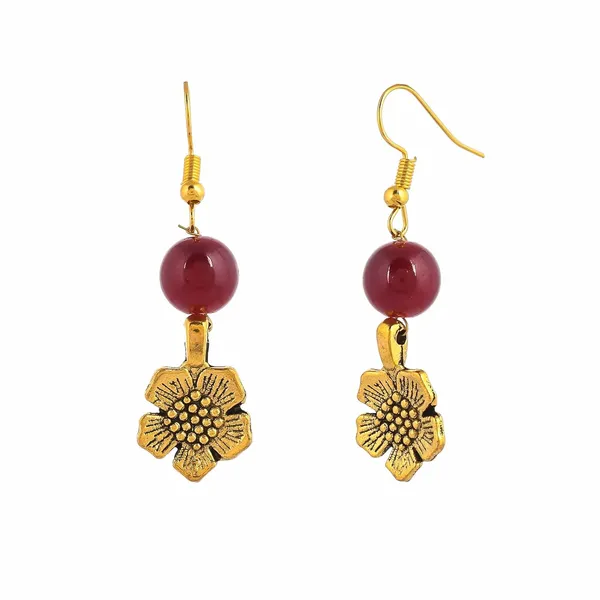 Gold_Shine_Beads_Ethnic_Gold_Flower_Necklace_With_Earring_Set_For_Women_|_Gemstone_Jewellery_Set_For_Women_And_Girls