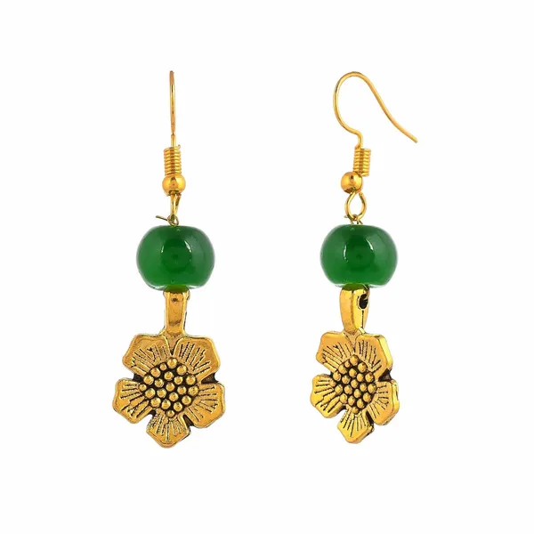 Gold_Shine_Beads_Ethnic_Gold_Flower_Necklace_With_Earring_Set_For_Women_|_Gemstone_Jewellery_Set_For_Women_And_Girls