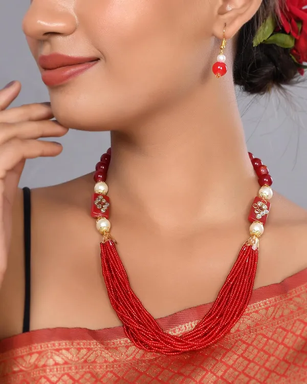 Ruby_Shine_Small_Beads_Ethnic_Kundan_Polki_Necklace_With_Earring_Set_|_Gemstone_Jewellery_Set_For_Women_And_Girls