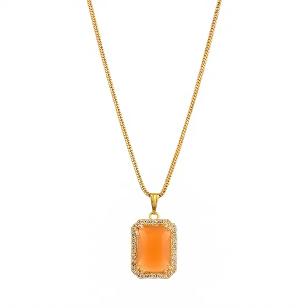 Orange_Sapphire_Sapphire_Gemstone_Ethnic_Pandent_With_Earring_Set_|_Stone_Jewellery_Set_For_Women_And_Girls