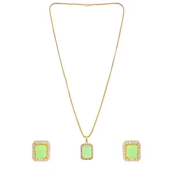 Parrot_Green_Sapphire_Gemstone_Ethnic_Pandent_With_Earring_Set_|_Stone_Jewellery_Set_For_Women_And_Girls