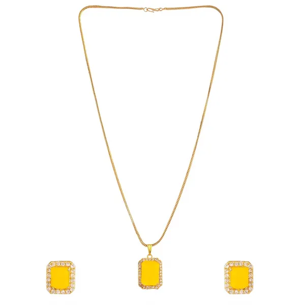Yellow_Sapphire_Sapphire_Gemstone_Ethnic_Pandent_With_Earring_Set_|_Stone_Jewellery_Set_For_Women_And_Girls