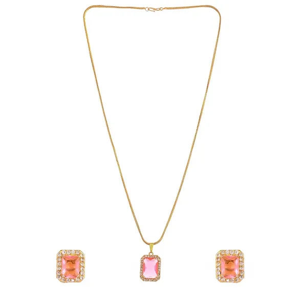 Pink_Sapphire_Sapphire_Gemstone_Ethnic_Pandent_With_Earring_Set_|_Stone_Jewellery_Set_For_Women_And_Girls